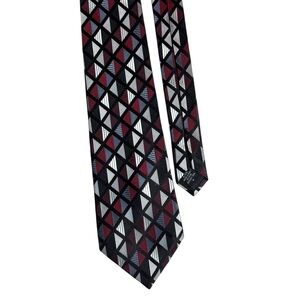 Mens Tie Quiet‎ Luxury Old Money Formal Handmade Red Silver